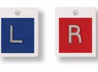 Plastic Right & Left Compact Square Vertical Marker Set (No Characters)