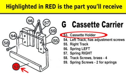 Pigg-O-Stat - Cassette Carrier Replacement Part - CASSETTE HOLDER - Image 2