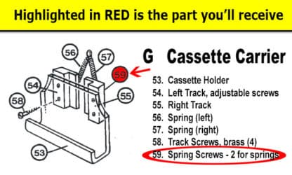 Pigg-O-Stat - Cassette Carrier Replacement Part - SPRING SCREWS (2) - Image 2