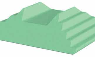 Coated Bilateral Adult Oblique Finger Block Sponge (Stealth)