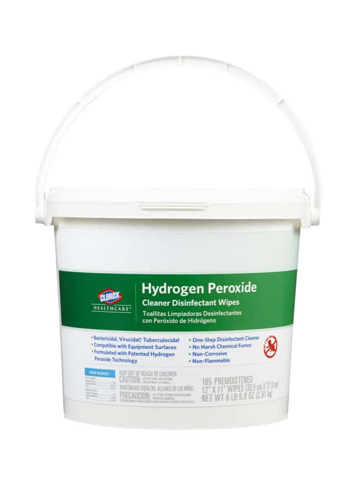 clorox hydrogen peroxide cleaner disinfectant wipes bucket