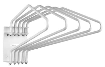 Wall Mounted Deluxe 5 Arm X-ray Apron Rack - Image 3