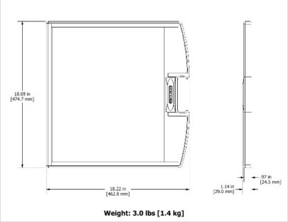 Lock-N-Secure II, 14 x 17", Long Dimension, Side Handle - Image 5