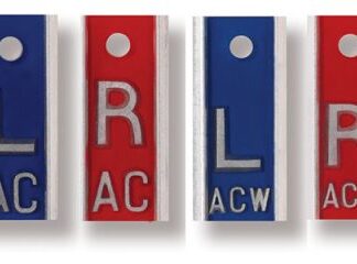 Aluminum Right & Left Vertical Marker Set (With 3 Character Max)