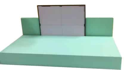 Coated Decubitus Block with Image Receptor Plate/Cassette Holder (Non-Stealth)