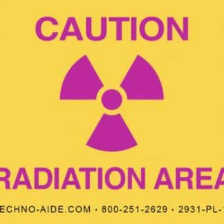 "Caution Radiation Area" X-Ray Room Sign