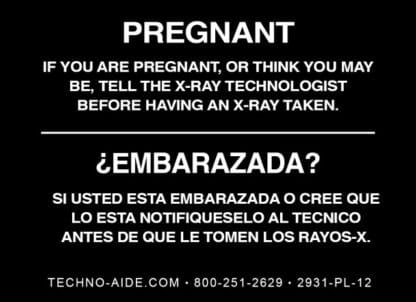 Bilingual Pregnancy X-Ray Sign - Black