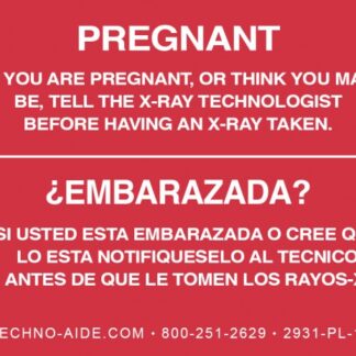 Bilingual Pregnancy X-Ray Sign - Red