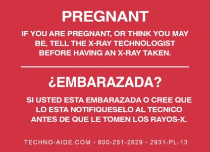Bilingual Pregnancy X-Ray Sign - Red