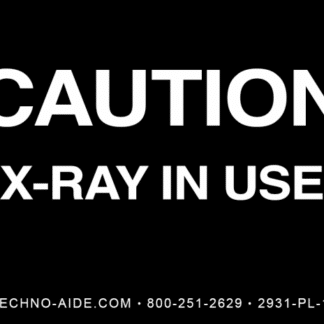 "Caution X-Ray In Use" Room Sign - Black