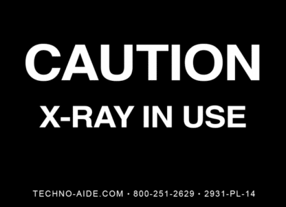 "Caution X-Ray In Use" Room Sign - Black
