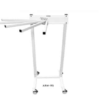 Mobile Swing-Arm Apron Rack, 5-Arms, Swing Right