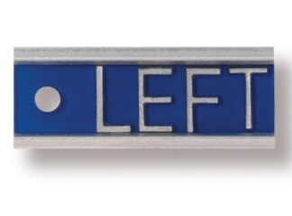 Embedded Aluminum X-Ray LEFT Marker (No Characters)