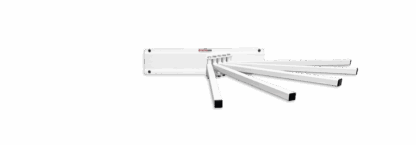 Wall Mounted Swing-Arm Apron Racks - 5 Arms - Swing Left